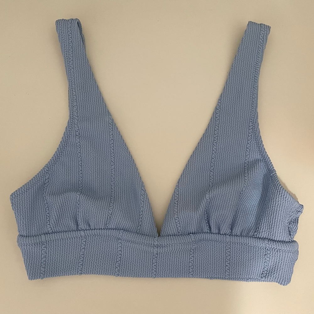 Aerie Crinkle Longline Plunge Triangle Bikini top & bottom